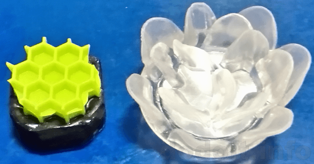 薔薇と自作アタッチメントの比較